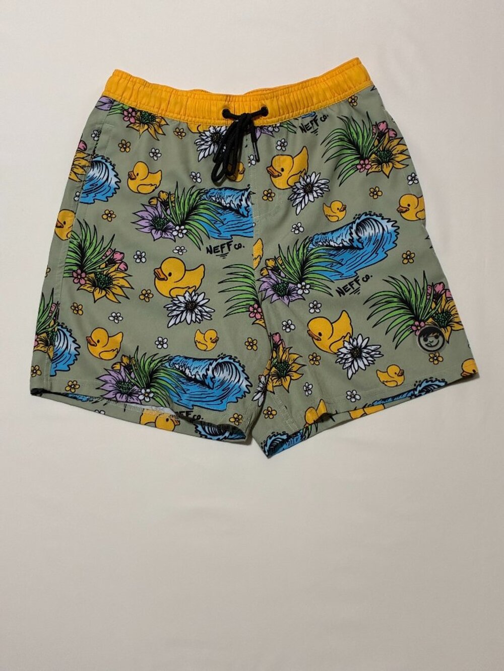 Neff Swim Shorts; Multi-color; Ducks; Floral; Size M